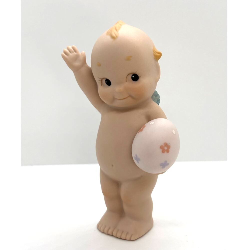VTG 1992 Jesco/Enesco Rose O'Neill Porcelain Kewpie Doll Figurine, Easter Egg